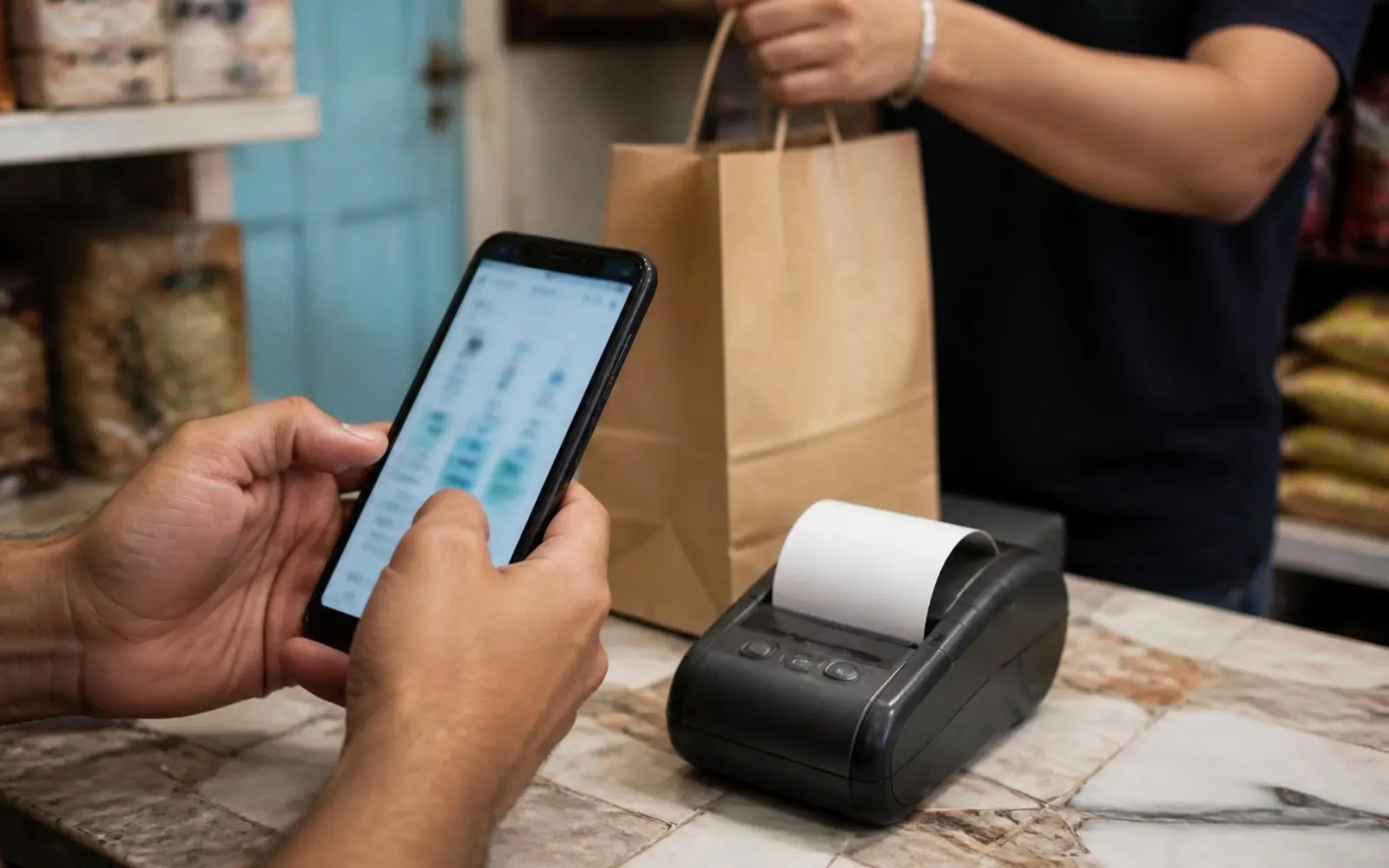 Point de vente, stock et rapports depuis le téléphone